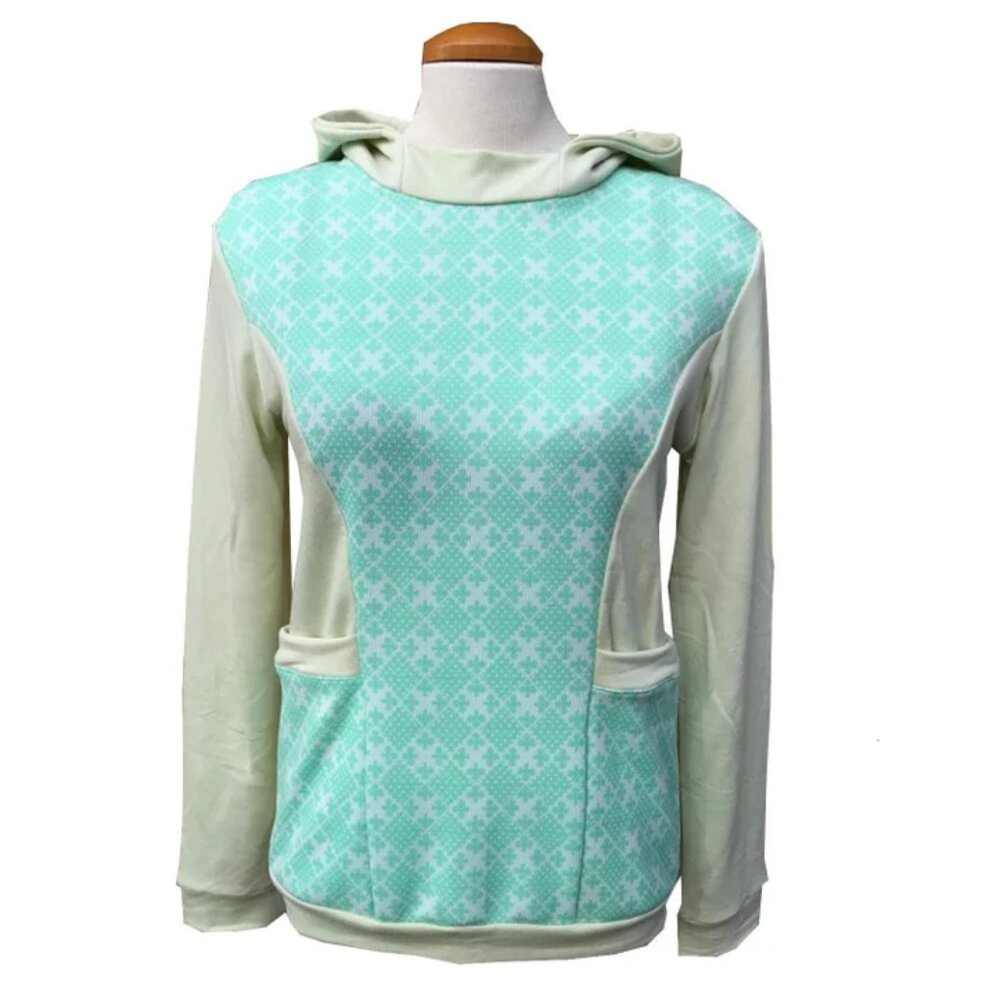 Upcycled Hoodie Vintage Fabric One of a Kind Pullover Hoody MungoCrafts